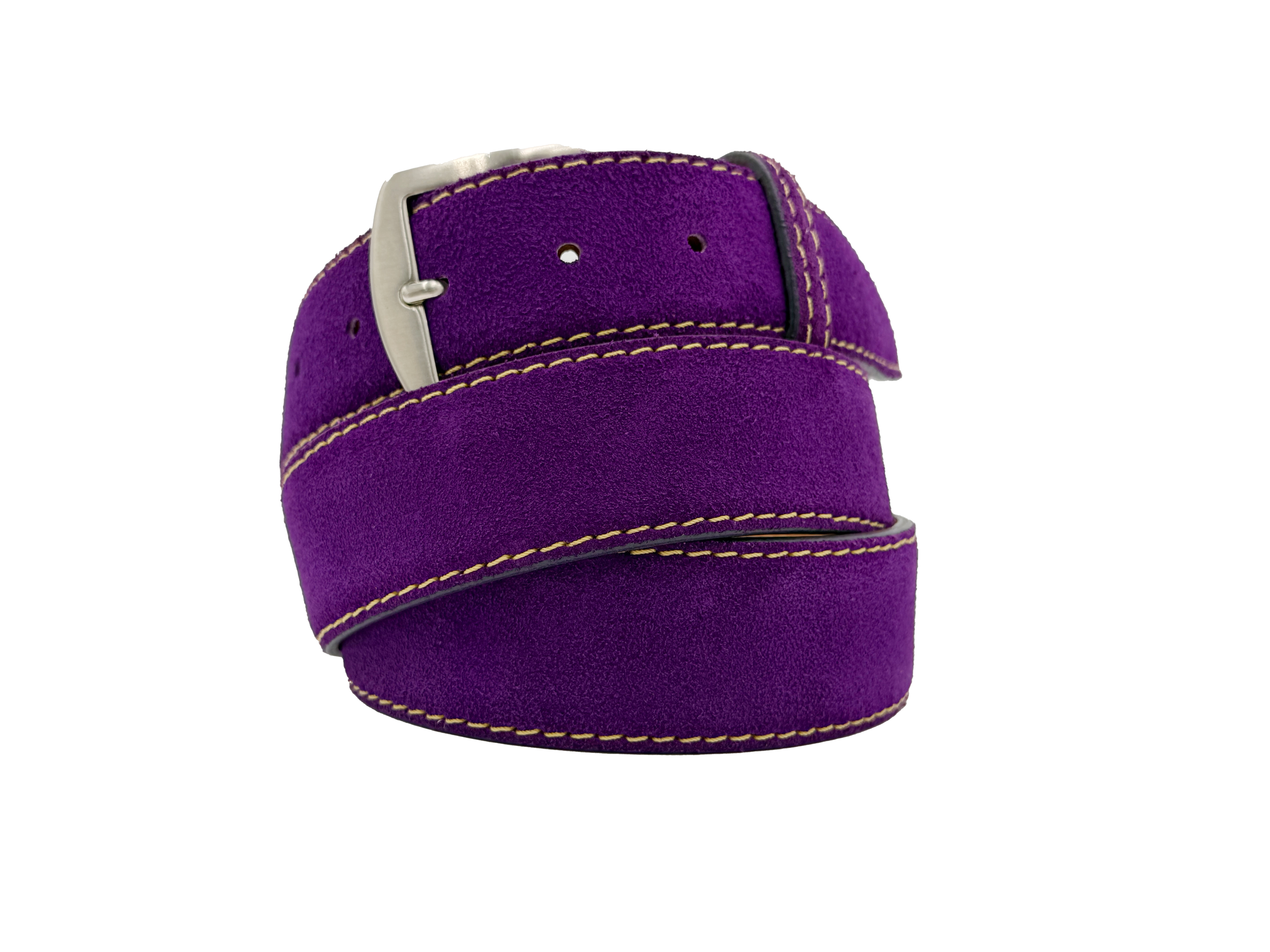 Classic Suede Belt - Purple