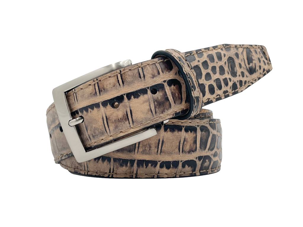 Italian Deep Croco Safari - Coffee - 40mm