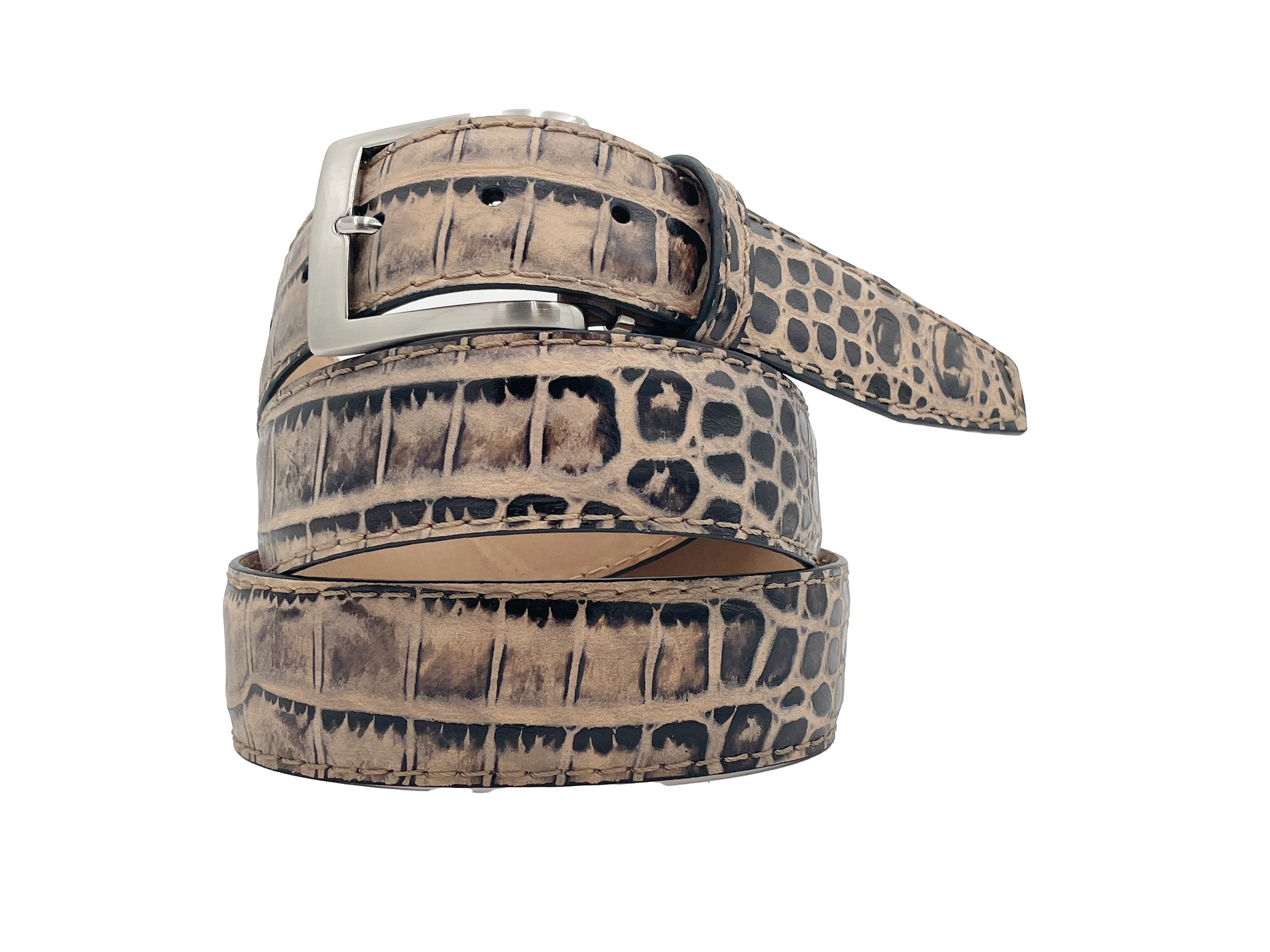 Italian Deep Croco Safari - Coffee - 40mm