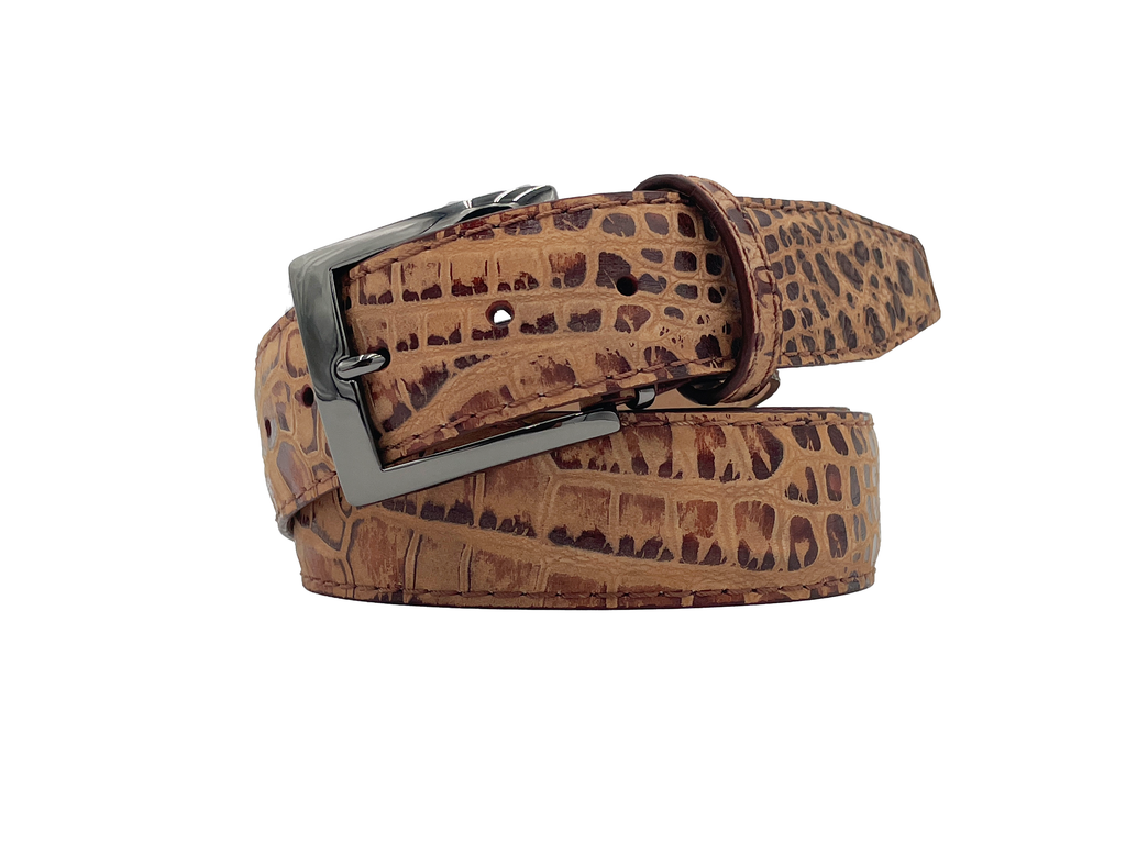 Italian Deep Croco Safari - Cognac - 40mm