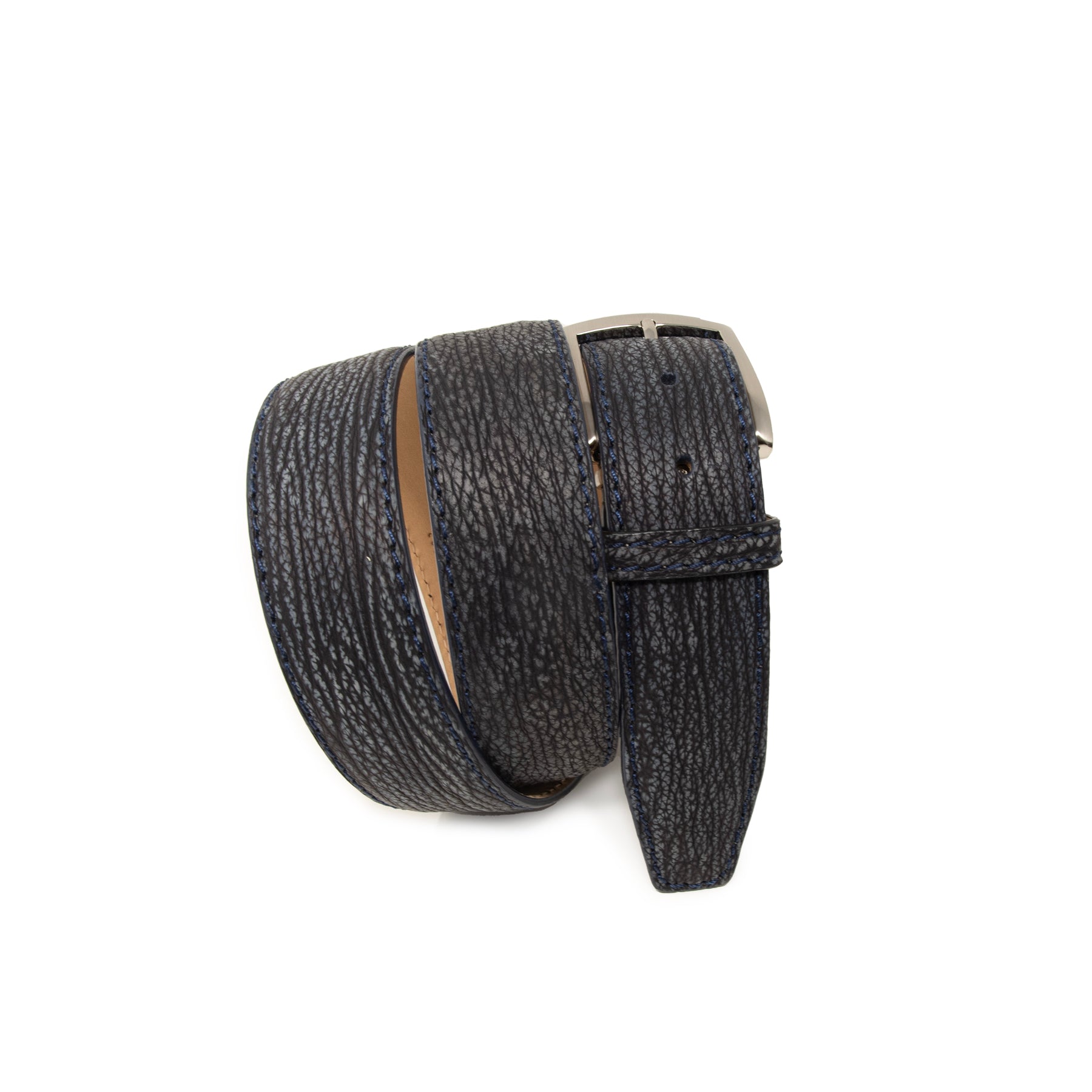 Genuine Shark Skin - Navy -  40MM