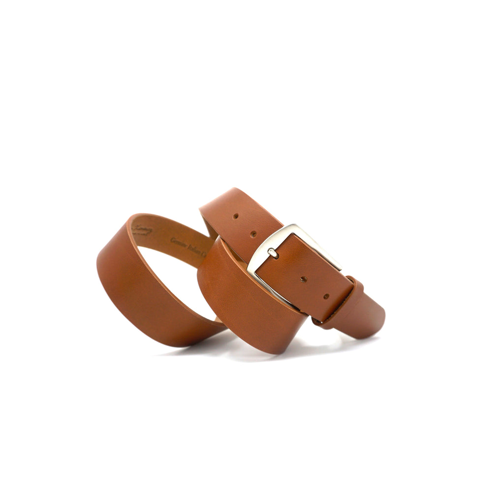 Italian Vachetta Leather Belt - Cognac - 40mm - Up to 50"