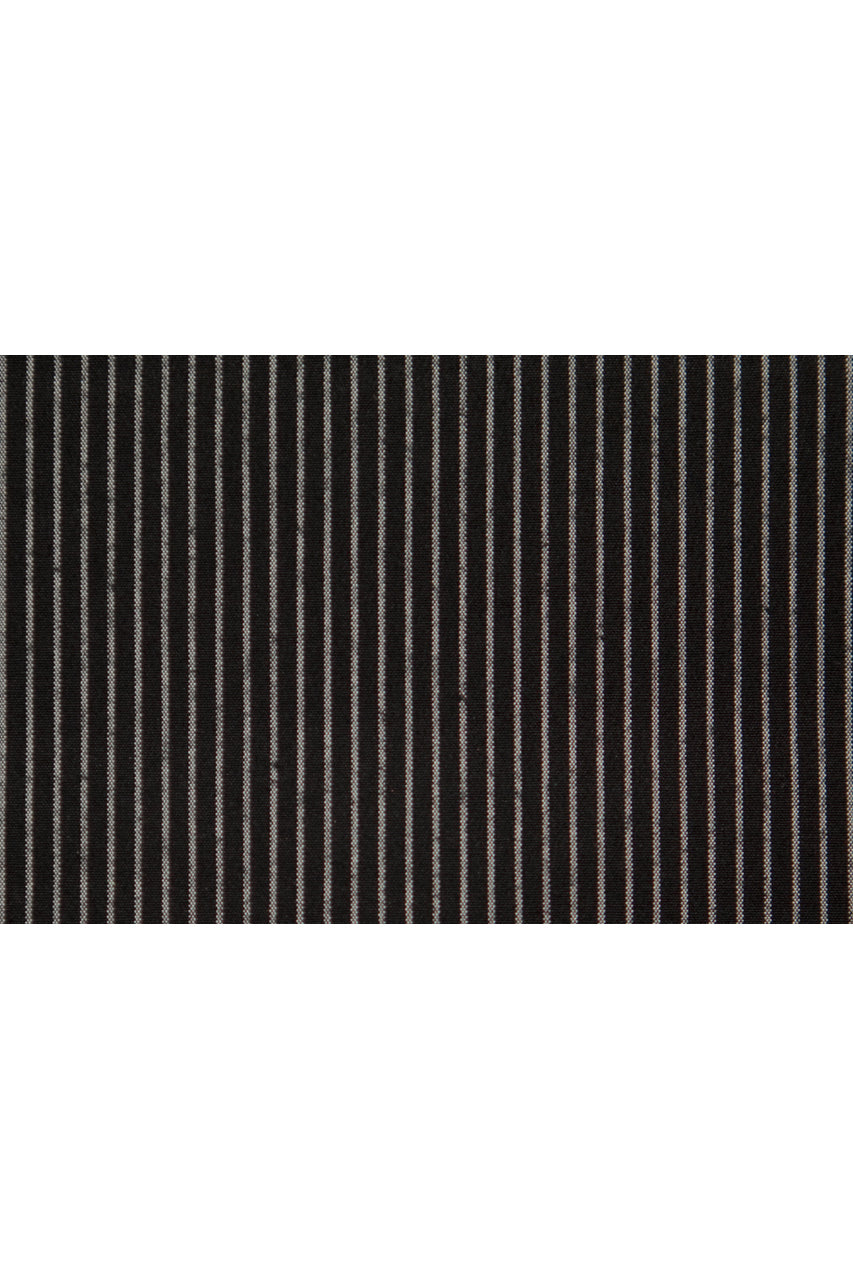 Laguna Flat Front Trouser - Pitch Black Chalk Stripe